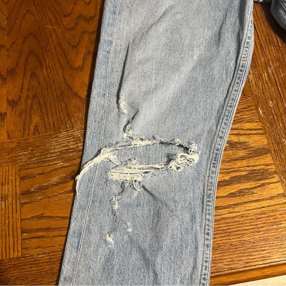 AGOLDE Jaime Button Fly Distressed Classic High Rise Straight Ankle Jeans Sz 27 - Picture 7 of 15